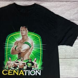 Vintage Y2k John Cena "Cena Nation" WWE Wrestling T-shirt